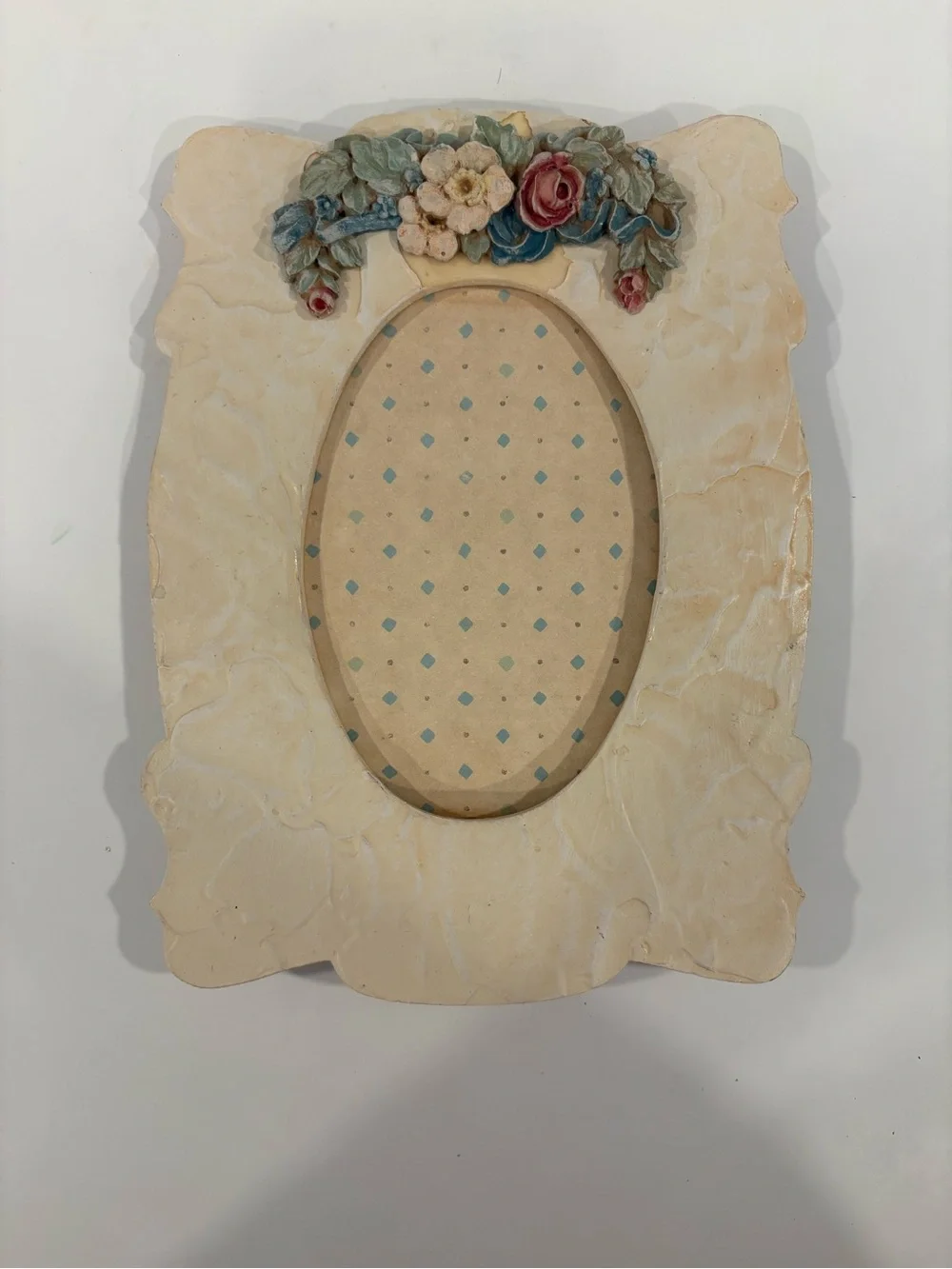 Vintage Handmade Wood Oval Photo Frame Cottagecore Countrycore Faerycore Whimsy